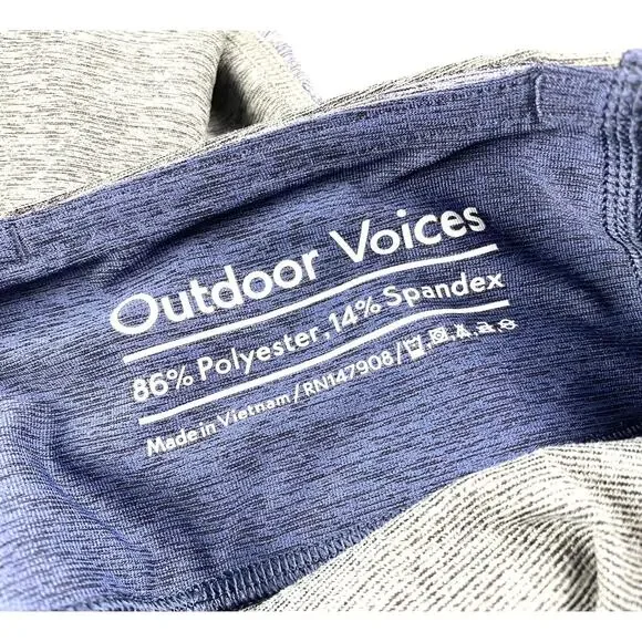 Outdoor Voices Leggings Pants Womens Size XS Gray & Blue Colorblock Warmup - Picture 3 of 4